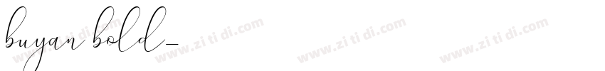buyan bold字体转换
